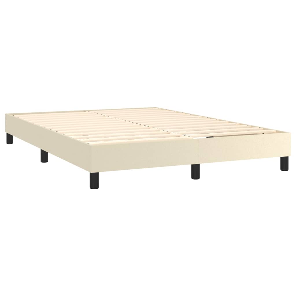 Giroletto a Molle con Materasso e LED Crema 140x200 cm | homemem39