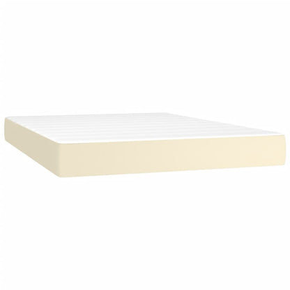 Giroletto a Molle con Materasso e LED Crema 140x200 cm | homemem39