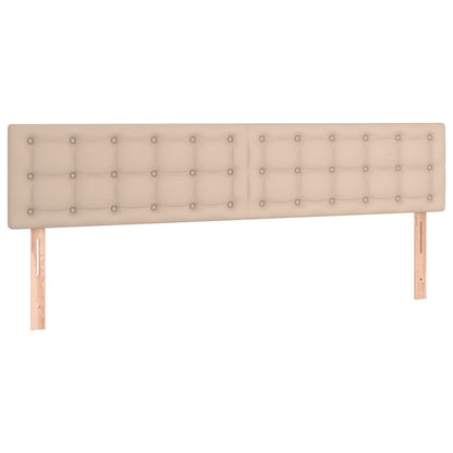 Giroletto Molle Materasso e LED Cappuccino 200x200cm Similpelle | homemem39