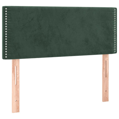 Letto a Molle con Materasso e LED Verde Scuro 80x200cm Velluto - homemem39