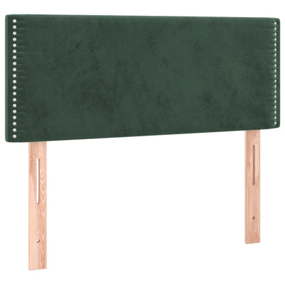 Letto a Molle con Materasso e LED Verde Scuro 100x200cm Velluto - homemem39