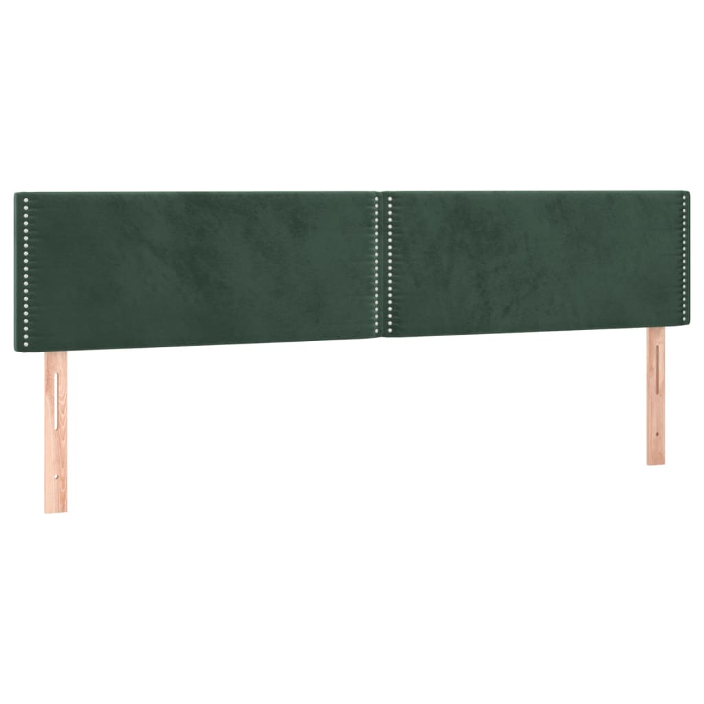 Letto a Molle con Materasso e LED Verde Scuro 200x200cm Velluto - homemem39