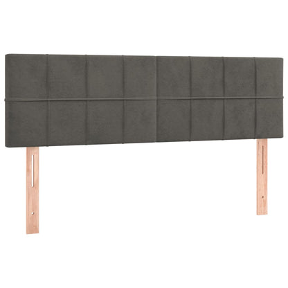 Letto a Molle con Materasso e LED Grigio Scuro 140x190 cm | homemem39