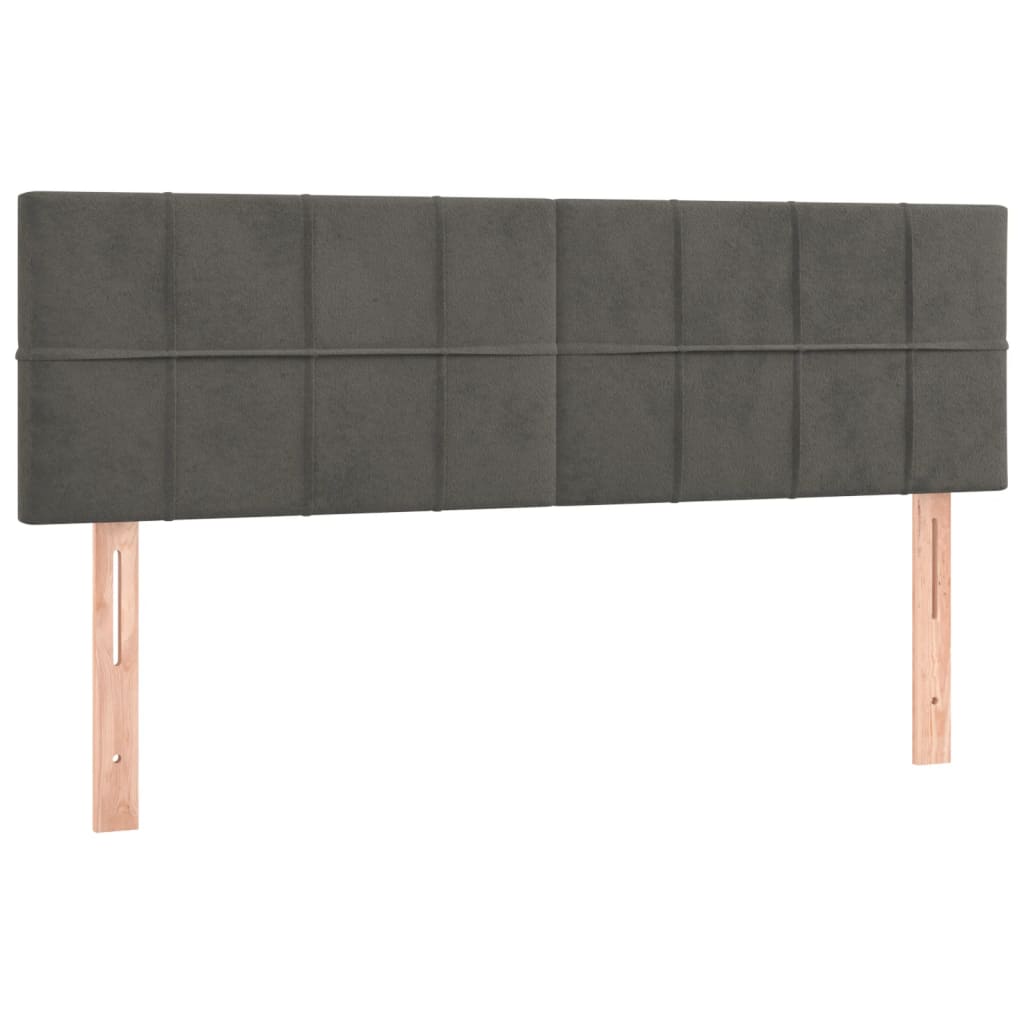 Letto a Molle con Materasso e LED Grigio Scuro 140x200 cm | homemem39