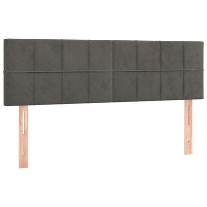 Letto a Molle con Materasso e LED Grigio Scuro 140x200 cm | homemem39
