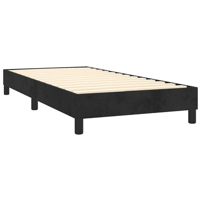Letto a Molle con Materasso e LED Nero 100x200 cm in Velluto | homemem39