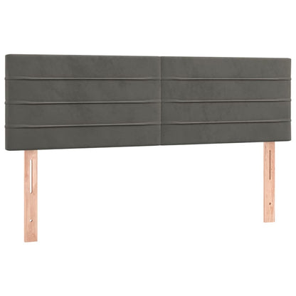 Letto a Molle con Materasso e LED Grigio Scuro 140x190 cm | homemem39
