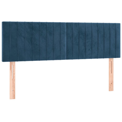 Letto a Molle con Materasso e LED Blu Scuro 140x190 cm - homemem39