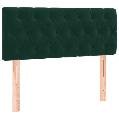 Letto a Molle con Materasso e LED Verde Scuro 90x200cm Velluto | homemem39