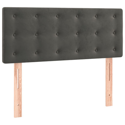 Letto a Molle con Materasso e LED Grigio Scuro 80x200cm Velluto - homemem39