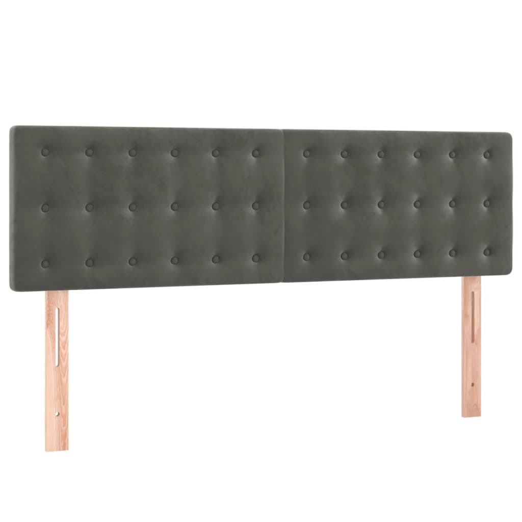 Letto a Molle con Materasso e LED Grigio Scuro 140x190 cm | homemem39