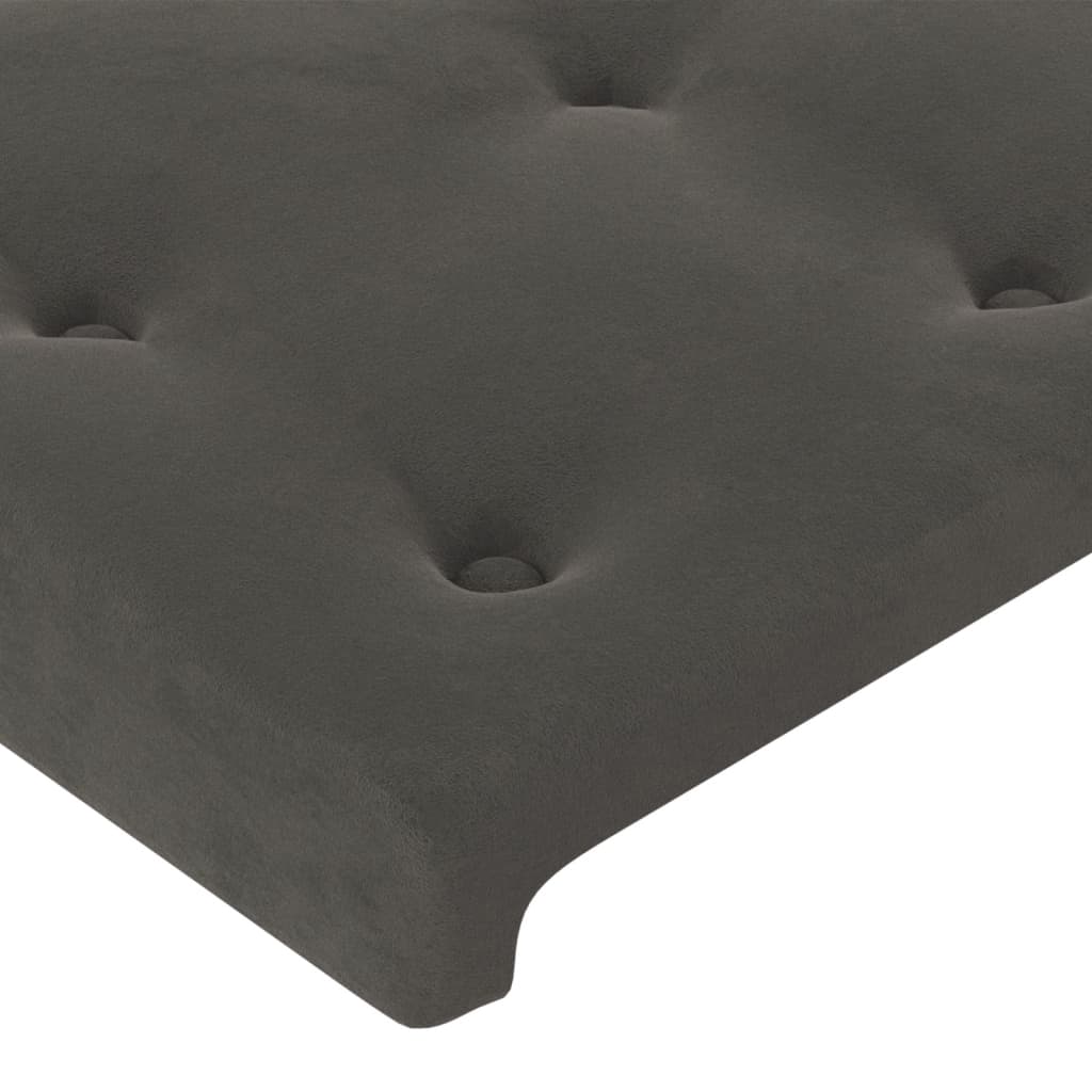 Letto a Molle con Materasso e LED Grigio Scuro 140x190 cm | homemem39