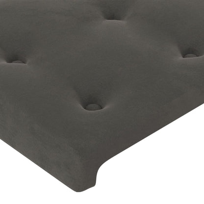 Letto a Molle con Materasso e LED Grigio Scuro 140x190 cm | homemem39