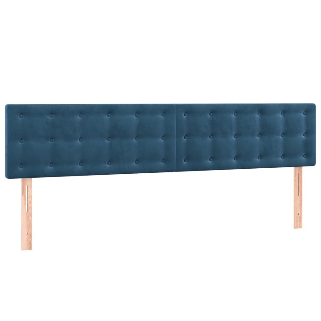 Letto a Molle con Materasso e LED Blu Scuro 180x200 cm - homemem39