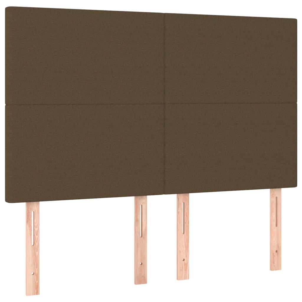Letto a Molle Materasso e LED MarroneScuro 140x190cm in Tessuto | homemem39