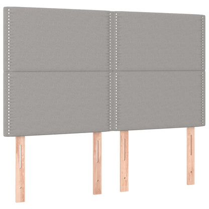 Letto a Molle Materasso e LED Grigio Chiaro 140x200 cm Tessuto | homemem39