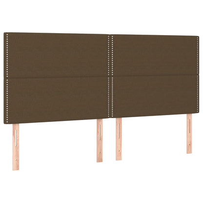 Letto a Molle Materasso e LED MarroneScuro 180x200cm in Tessuto | homemem39