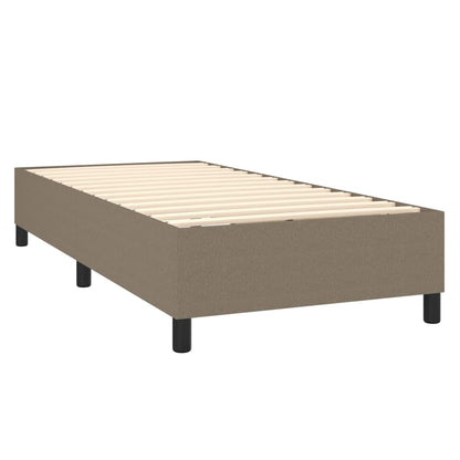 Letto a Molle con Materasso e LED Tortora 90x190 cm in Tessuto | homemem39