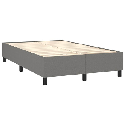 Letto a Molle Materasso e LED Grigio Scuro 120x200cm in Tessuto