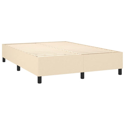 Letto a Molle con Materasso e LED Crema 140x200 cm in Tessuto | homemem39