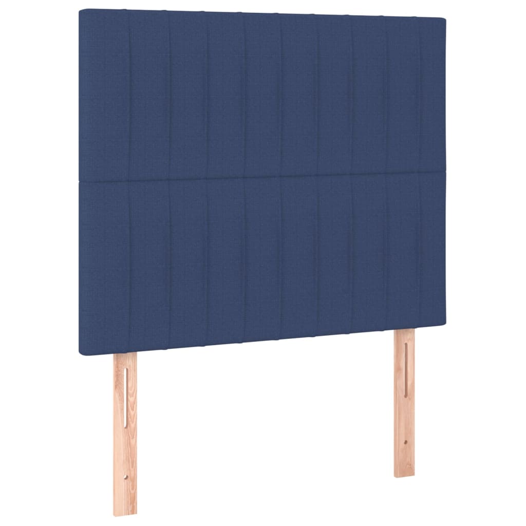 Letto a Molle con Materasso e LED Blu 90x190 cm in Tessuto - homemem39