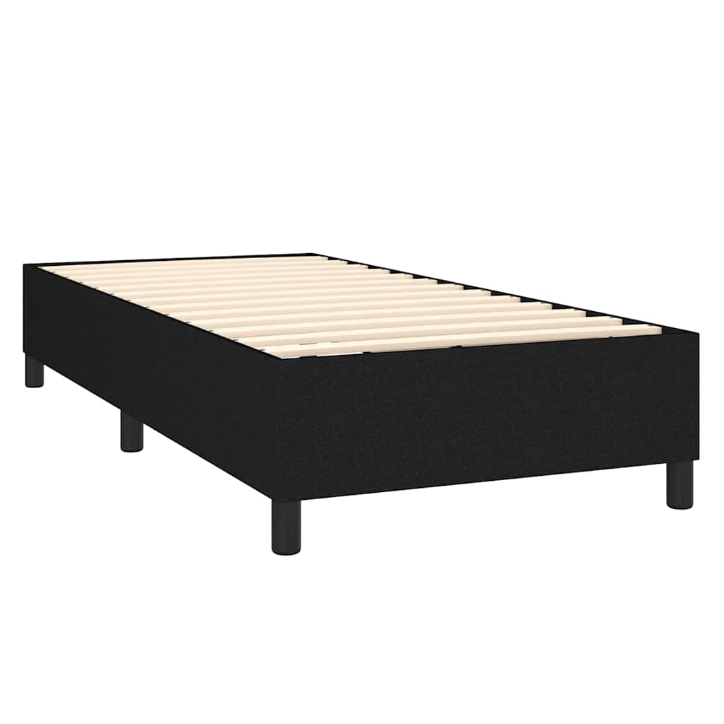 Letto a Molle con Materasso e LED Nero 90x190 cm in Tessuto | homemem39