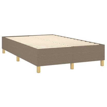 Letto a Molle con Materasso e LED Tortora 120x200cm in Tessuto | homemem39