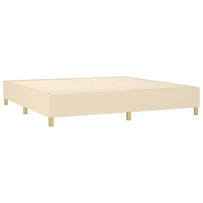 Letto a Molle Materasso e LED bianco 200x200cm in Tessuto | homemem39