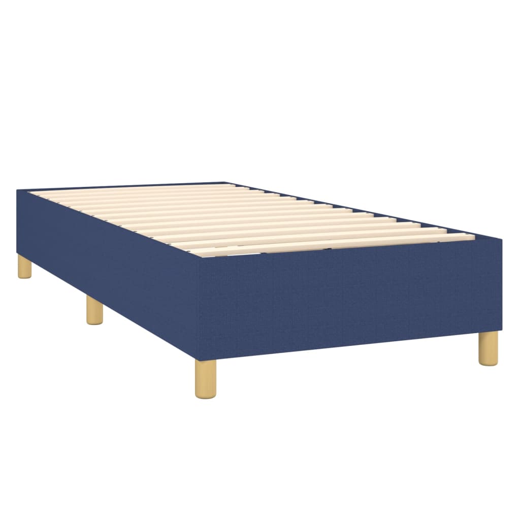 Letto a Molle con Materasso e LED Blu 90x190 cm in Tessuto | homemem39