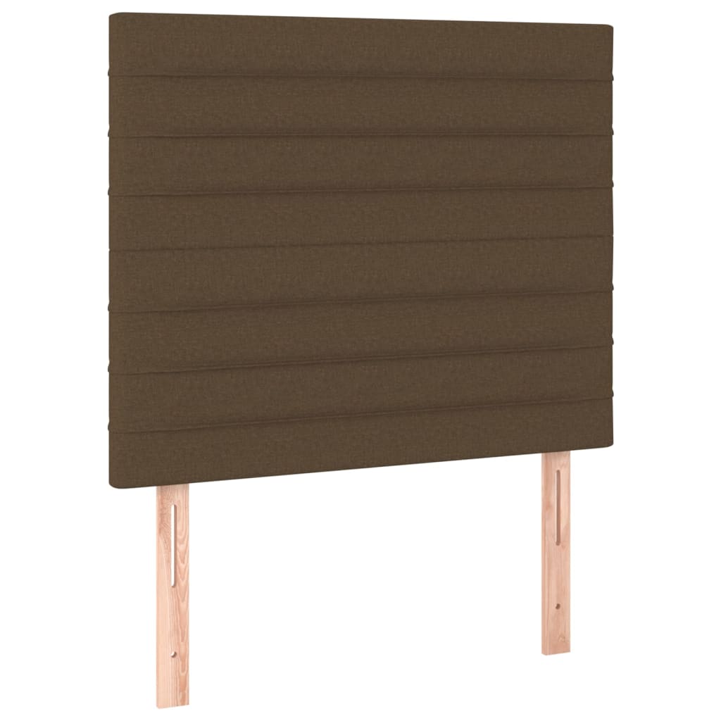Letto a Molle Materasso e LED Marrone Scuro 120x200 cm Tessuto | homemem39