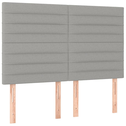 Letto a Molle Materasso e LED Grigio Chiaro 140x190 cm Tessuto | homemem39