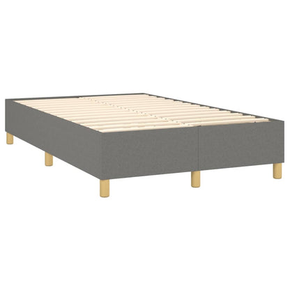 Letto a Molle Materasso e LED Grigio Scuro 120x200cm in Tessuto | homemem39
