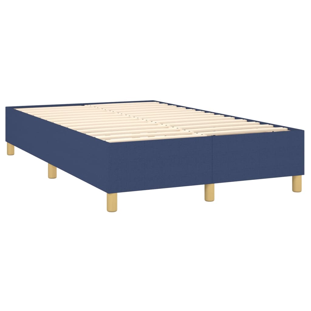 Letto a Molle con Materasso e LED Blu 120x200cm in Tessuto | homemem39