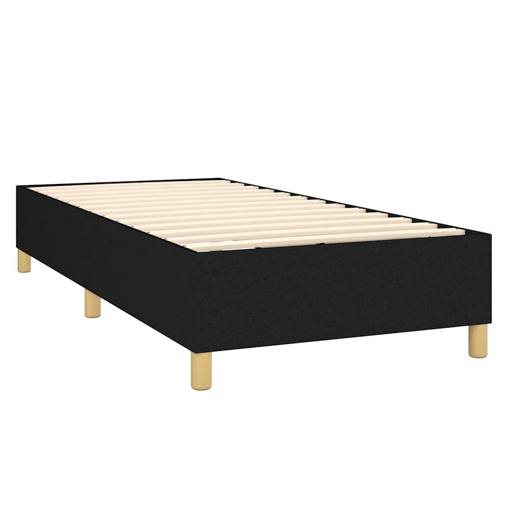 Letto a Molle con Materasso e LED Nero 80x200 cm in Tessuto | homemem39