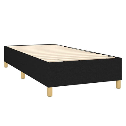 Letto a Molle con Materasso e LED Nero 80x200 cm in Tessuto | homemem39