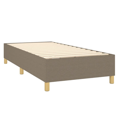 Letto a Molle con Materasso e LED Tortora 80x200 cm in Tessuto | homemem39
