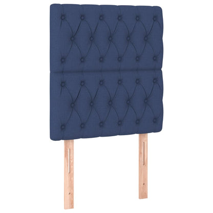 Letto a Molle con Materasso e LED Blu 80x200 cm in Tessuto | homemem39