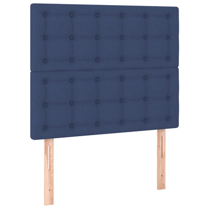 Letto a Molle con Materasso e LED Blu 80x200 cm in Tessuto | homemem39