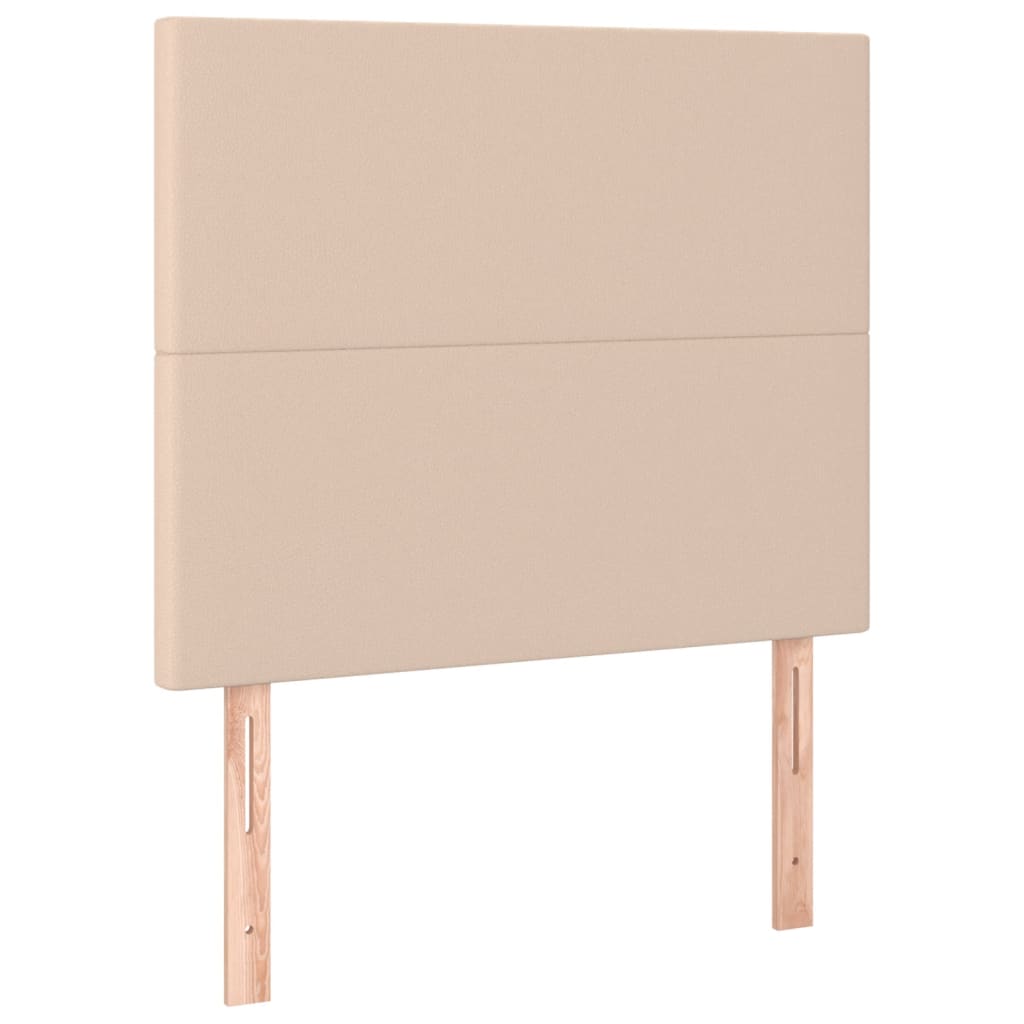 Giroletto Molle Materasso e LED Cappuccino 90x200 cm Similpelle