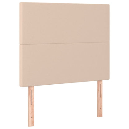 Giroletto Molle Materasso e LED Cappuccino 90x200 cm Similpelle