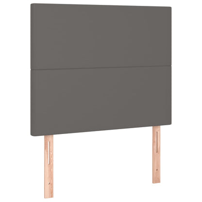 Giroletto Molle con Materasso e LED Grigio 100x200cm Similpelle - homemem39