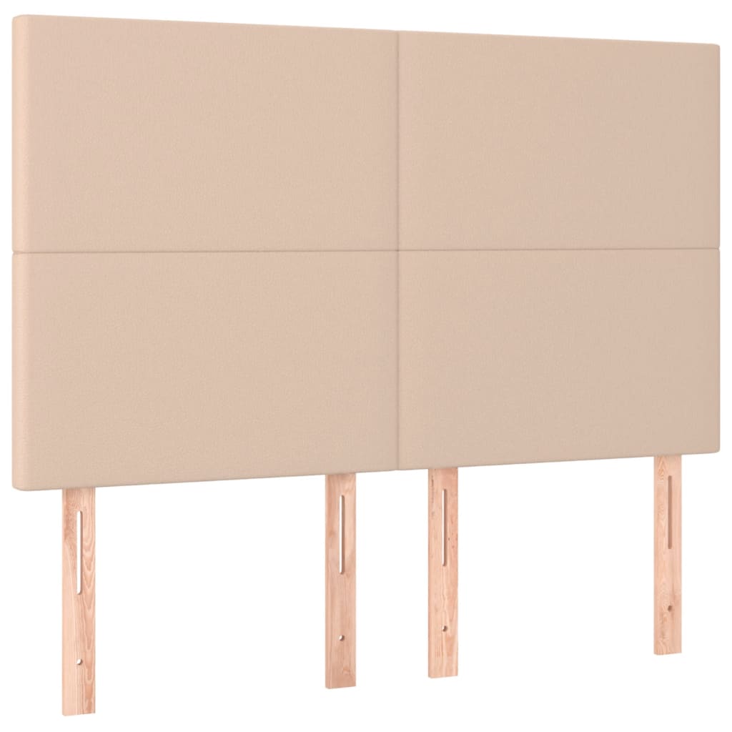 Giroletto Molle Materasso e LED Cappuccino 140x190cm Similpelle | homemem39