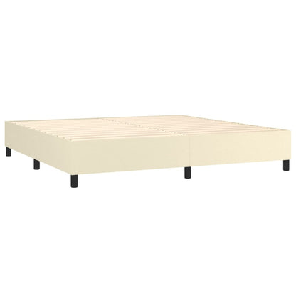 Giroletto a Molle con Materasso e LED Crema 200x200 cm | homemem39