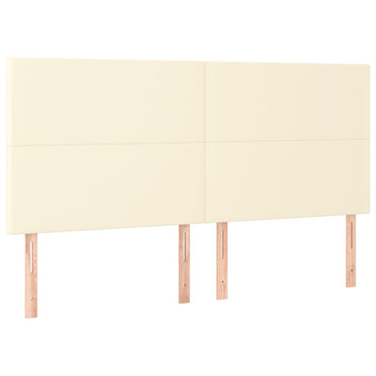 Giroletto a Molle con Materasso e LED Crema 200x200 cm | homemem39