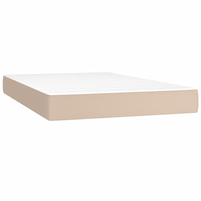 Giroletto Molle Materasso e LED Cappuccino 120x200cm Similpelle