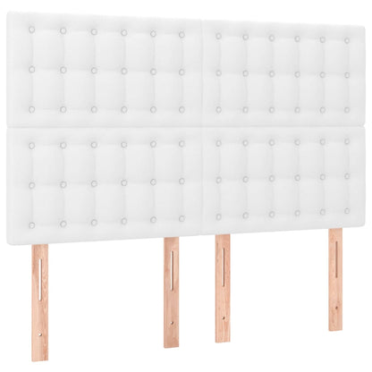 Giroletto Molle con Materasso e LED Bianco 140x190cm Similpelle