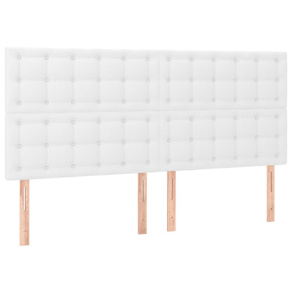 Giroletto Molle con Materasso e LED Bianco 160x200cm Similpelle | homemem39