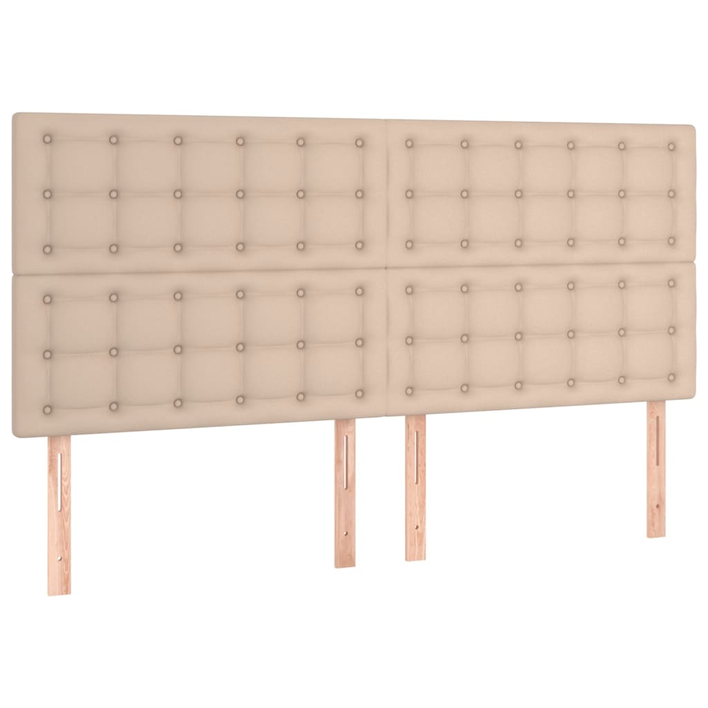 Giroletto Molle Materasso e LED Cappuccino 160x200cm Similpelle | homemem39