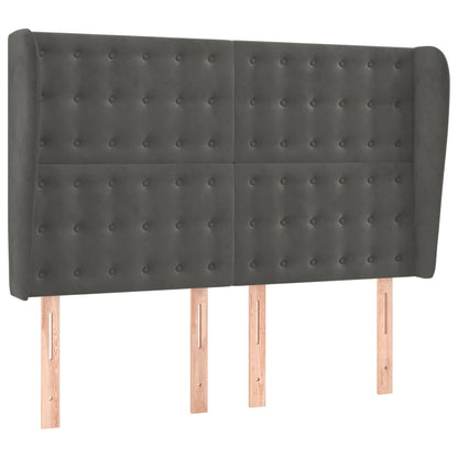 Letto a Molle con Materasso e LED Grigio Scuro 140x200 cm