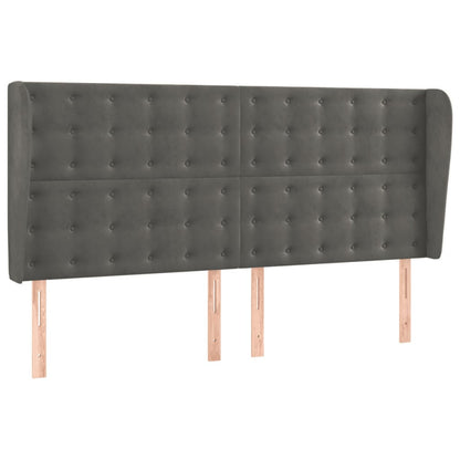 Letto a Molle con Materasso e LED Grigio Scuro 180x200 cm